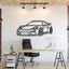 911 GT3 Model 991 Perspective Metal Car Wall Art - MT0852