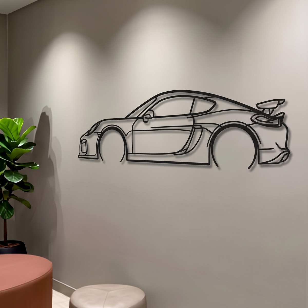 2016 Cayman GT4 981 Metal Car Wall Art garage décor