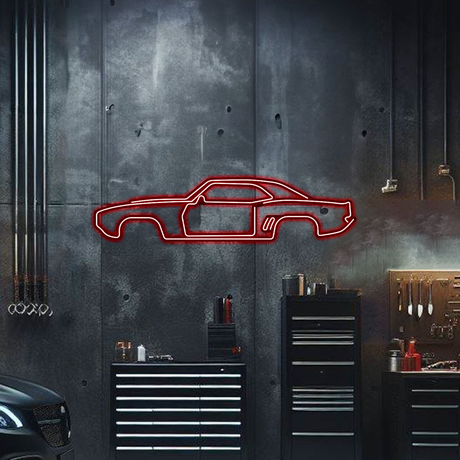 1969 Camaro Metal Neon Car Wall Art - MTN0002 Secondary image