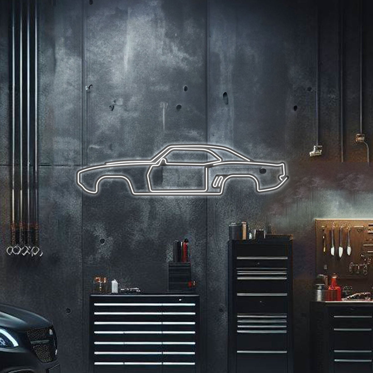 1969 Camaro Metal Neon Car Wall Art - MTN0002 Main image