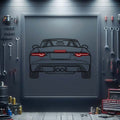 2016 Jaguar F-Type Convertible Back View Metal Neon Car Wall Art - MTN0174