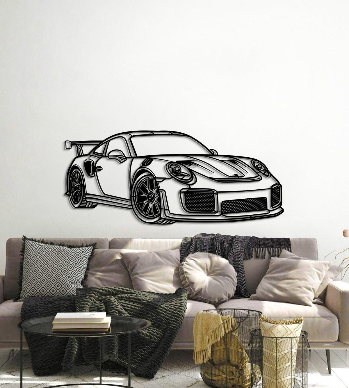 2018 911 GT2 RS Perspective Metal Car Wall Art angled front view