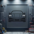 2019 911 Carrera Front View Metal Neon Car Wall Art - MTN0179