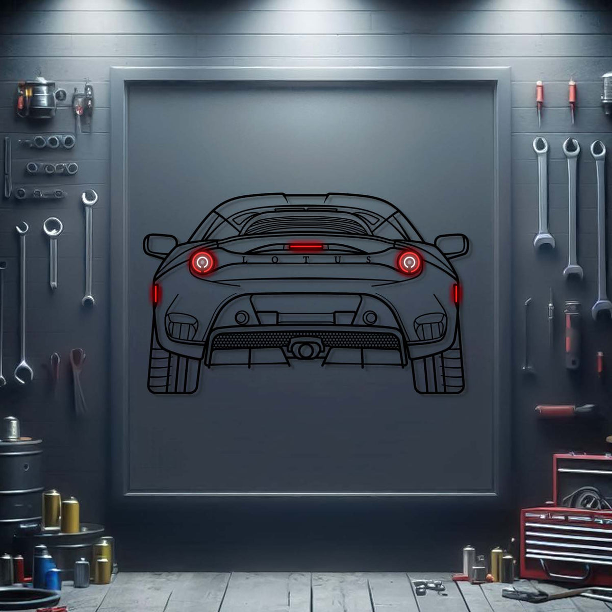 2020 Lotus Evora GT Back View Metal Neon Car Wall Art - MTN0181 Main image