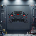 2020 Lotus Evora GT Back View Metal Neon Car Wall Art - MTN0181