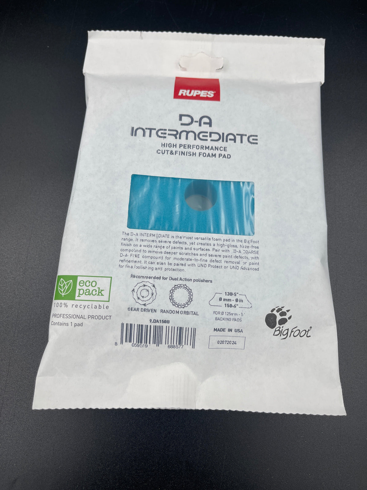 RUPES D-A Intermediate Foam Pad 5' Lite Blue Main image