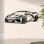 Corvette C8 Perspective Metal Car Wall Art - MT1125