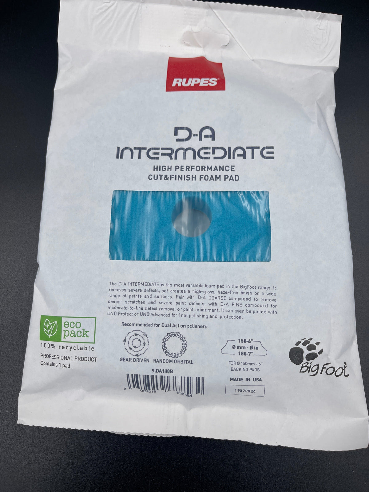 RUPES D-A Intermediate Foam Pad 6' Lite Blue