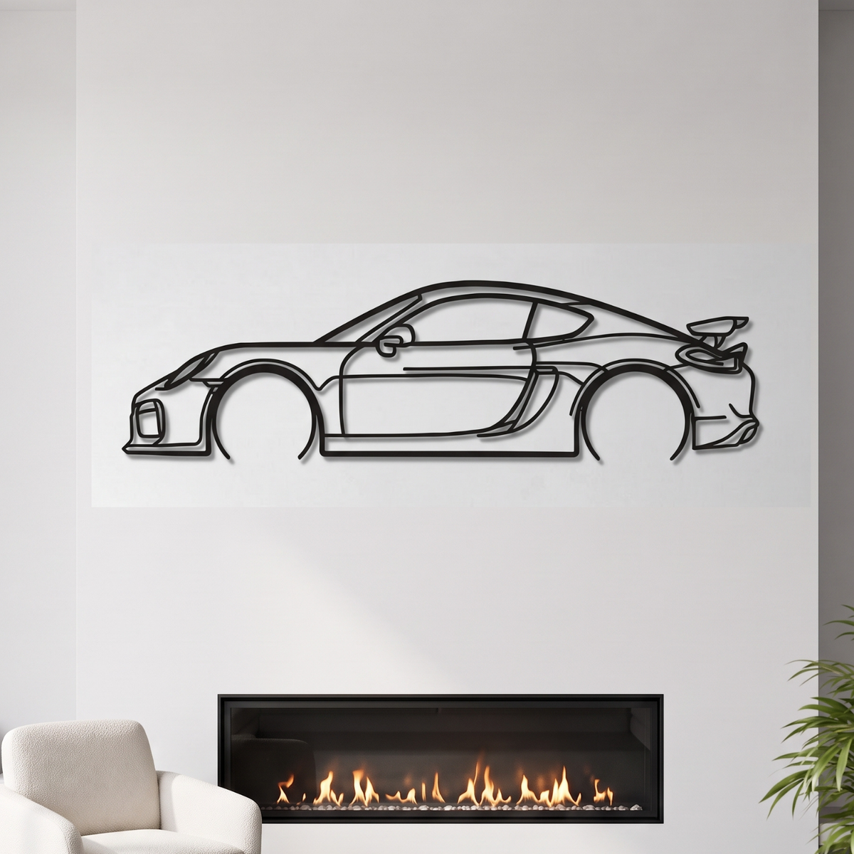 2016 Cayman GT4 981 Metal Car Wall Art front view Main image
