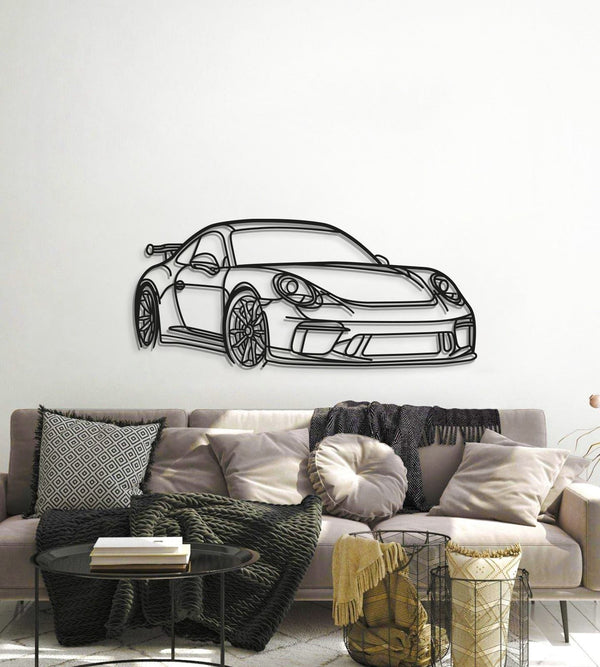911 GT3 Model 991 Perspective Metal Car Wall Art  - MT0852