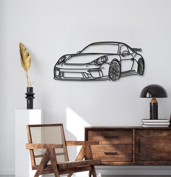 911 GT3 Model 991 Perspective Metal Car Wall Art  - MT0852