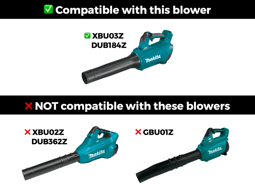 STUBBY Car Drying Nozzle for Makita 18V LXT Leaf Blower installation guide