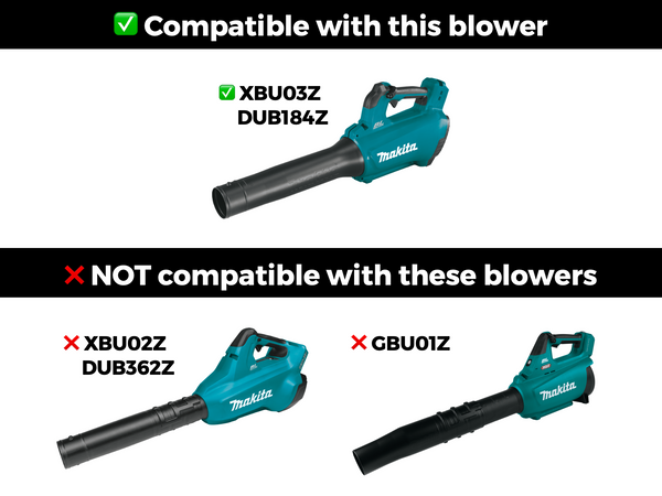 STUBBY Car Drying Nozzle for Makita 18V LXT Leaf Blower installation guide