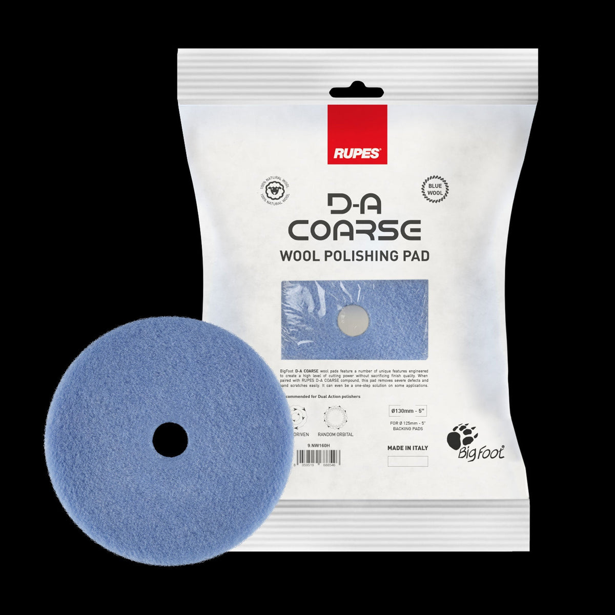 Rupes Blue Coarse Wool Polishing Pad  80-90 mm  (3-3.5 inch) Main image