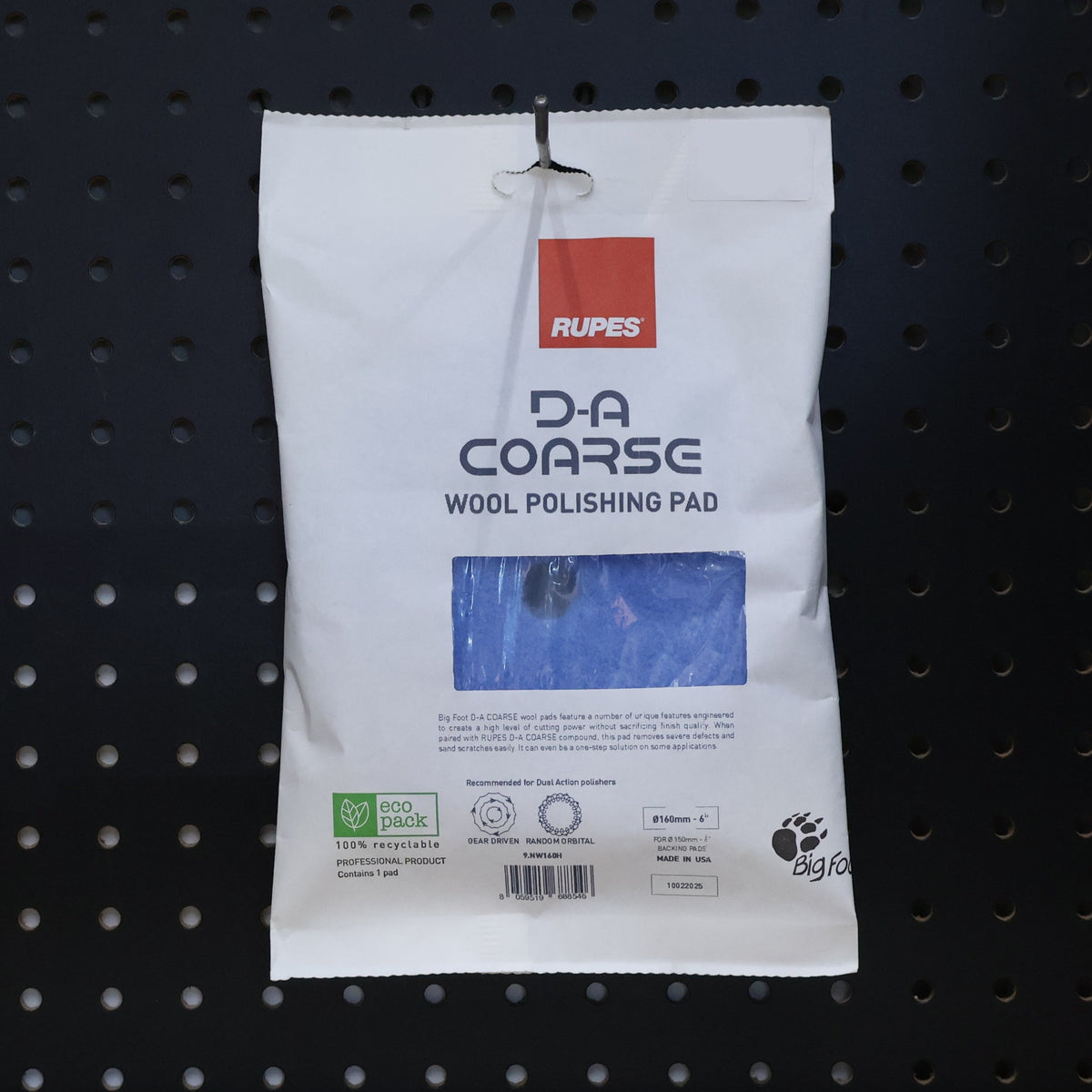 D-A COARSE Wool Polishing Pad 6" NEW VERSION Main image