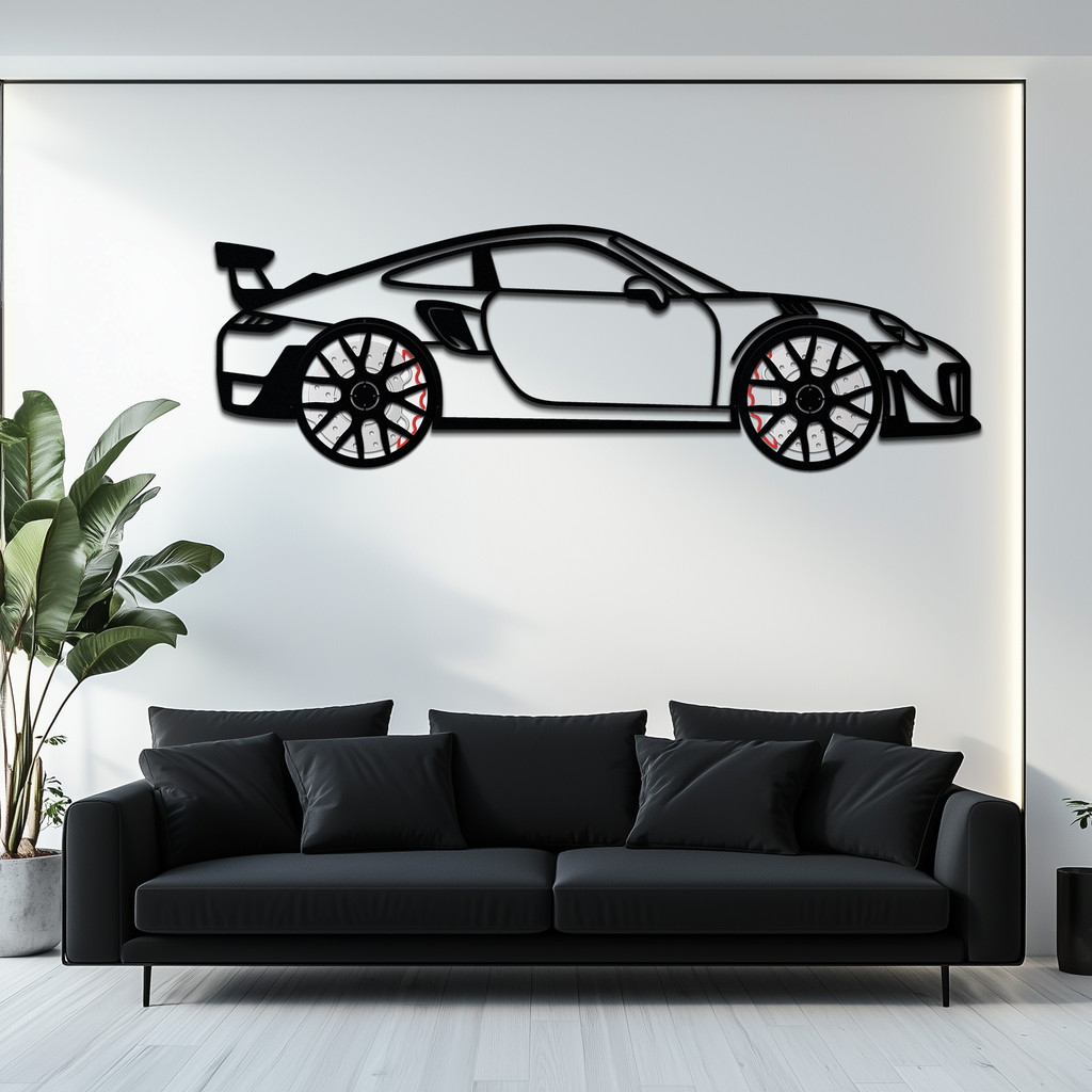 Porsche 911 GT2 Metal Wall Art garage décor display