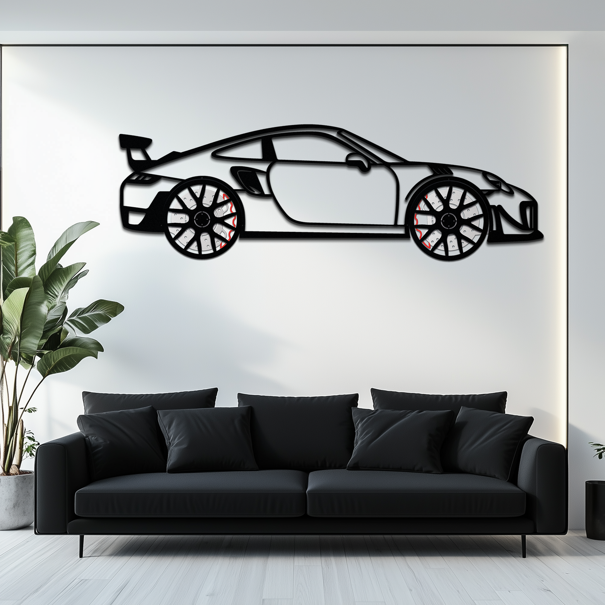 Porsche 911 GT2 Metal Wall Art garage décor display