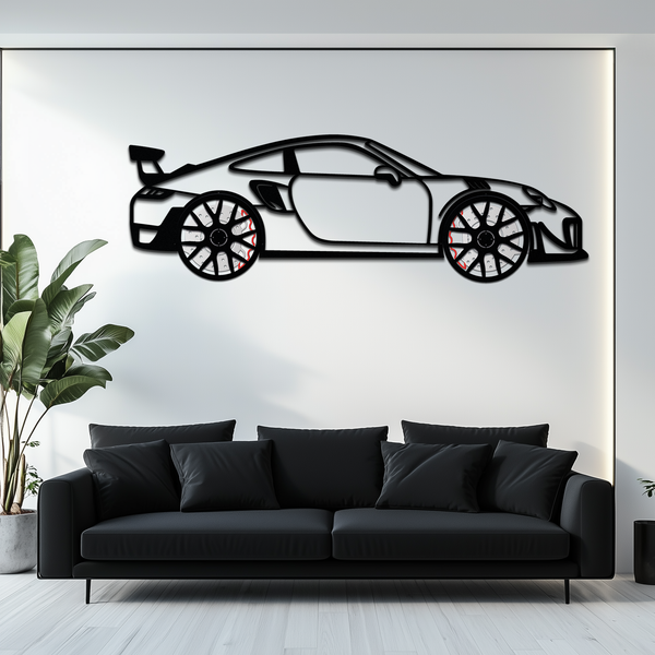 Porsche 911 GT2 Metal Wall Art garage décor display