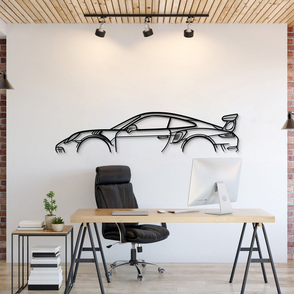 911 GT3 RS Model 991 Metal Car Wall Art front view