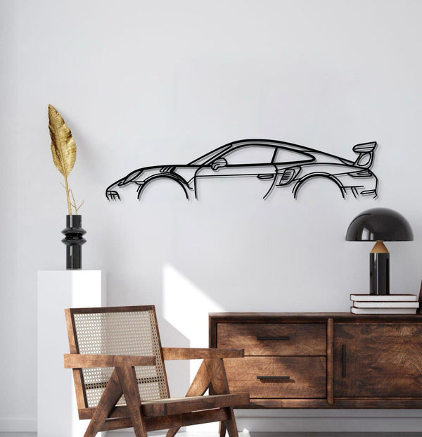 911 GT3 RS Model 991 Metal Car Wall Art side view