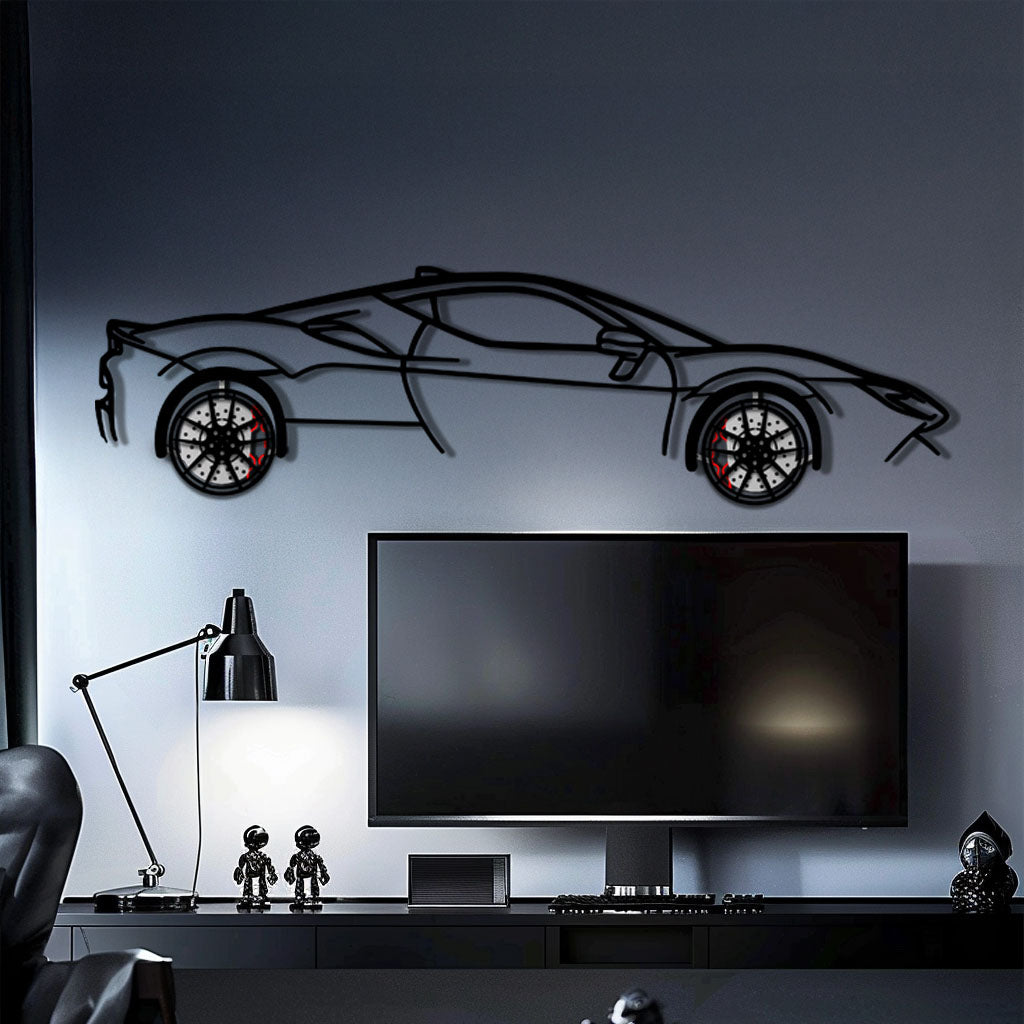 Ferrari SF90 Stradale Metal Car Wall Art garage décor display