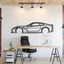 Corvette C7 Detailed Metal Car Wall Art front view