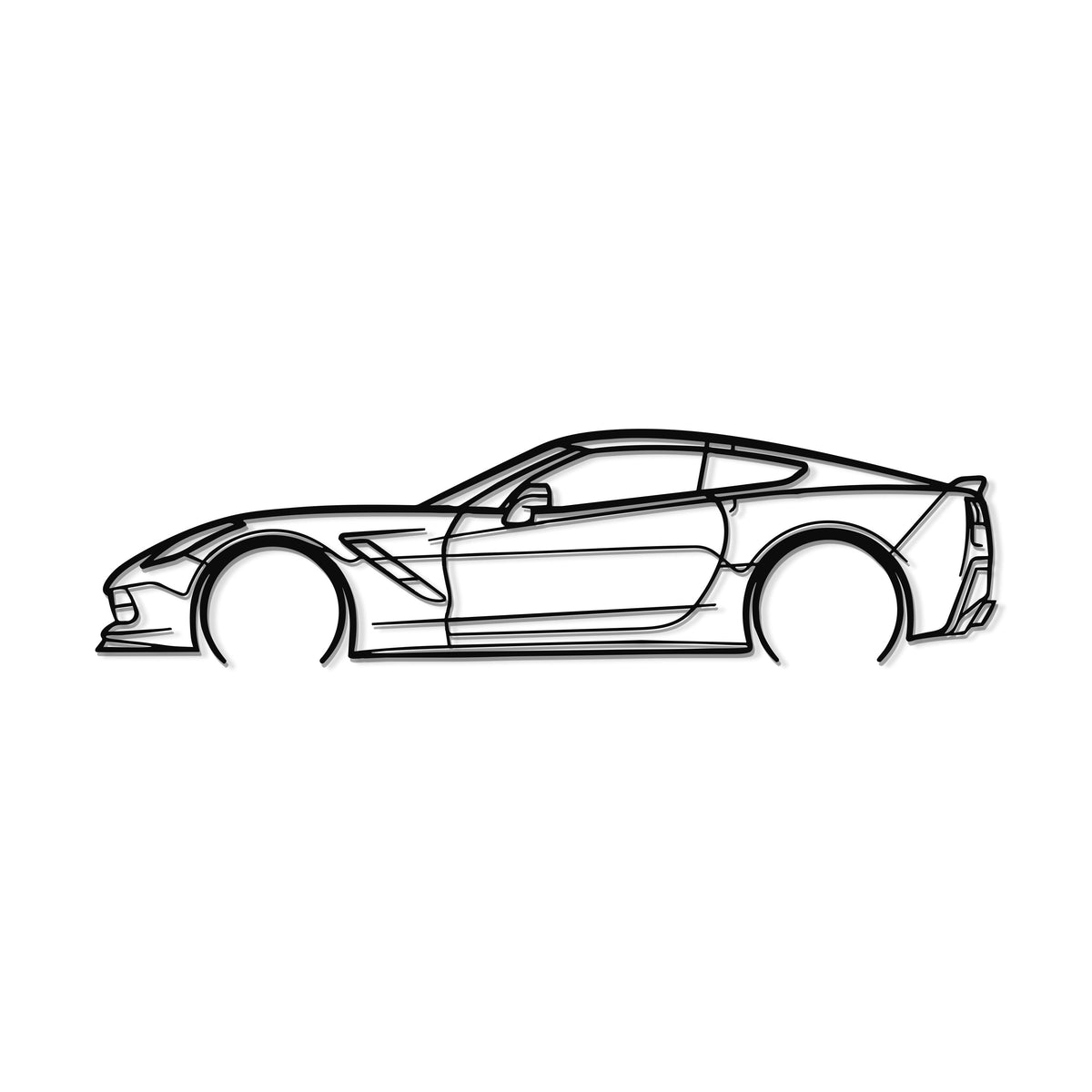 Corvette C7 Detailed Metal Car Wall Art modern metal silhouette