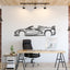 Corvette C8 Detailed Metal Car Wall Art front view