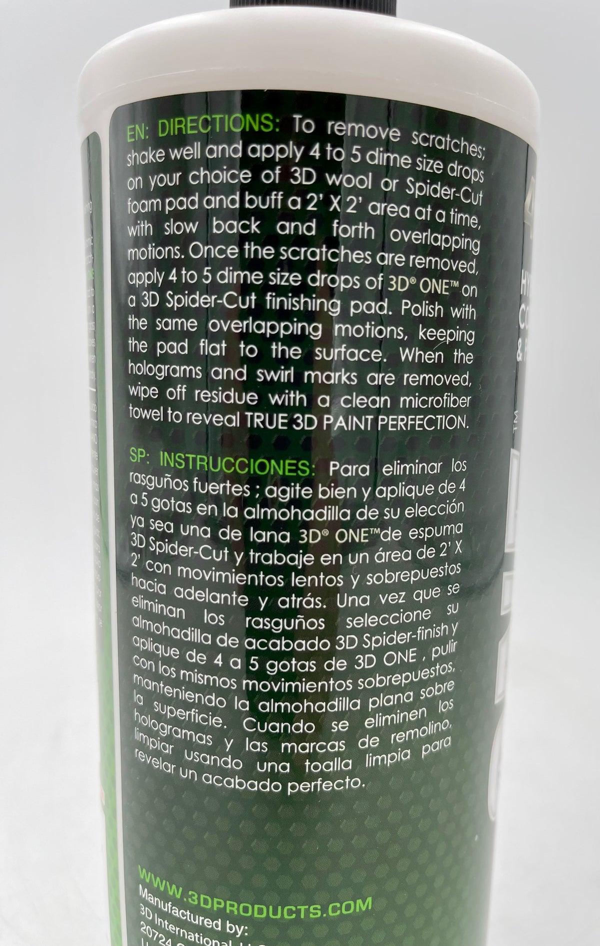 3D SPEED G2 One-Step Polish & Sealant side view