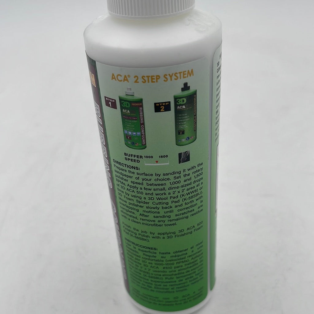 3D ACA 510 Rubbing Compound G2 professional rubbing compound bottle