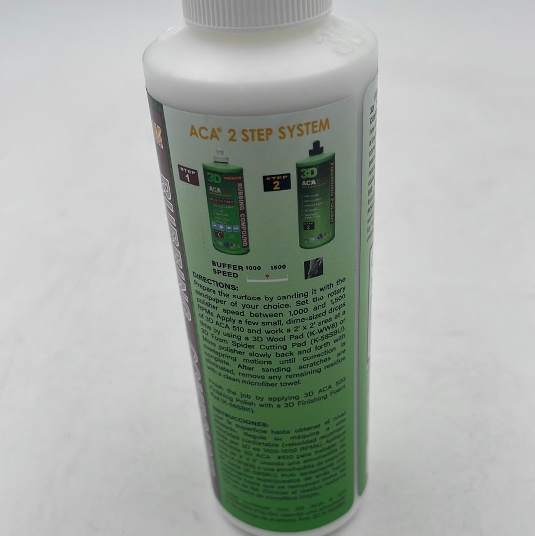 3D ACA 510 Rubbing Compound G2 professional rubbing compound bottle