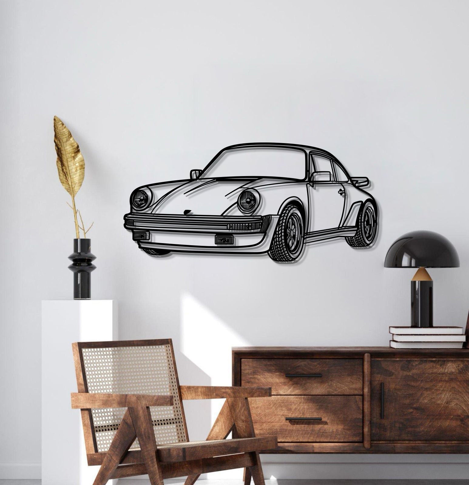 911 930 Perspective Metal Car Wall Art - MT0459 Secondary image