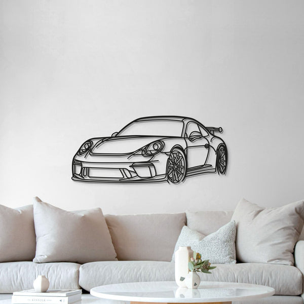 911 GT3 Model 991 Perspective Metal Car Wall Art  - MT0852