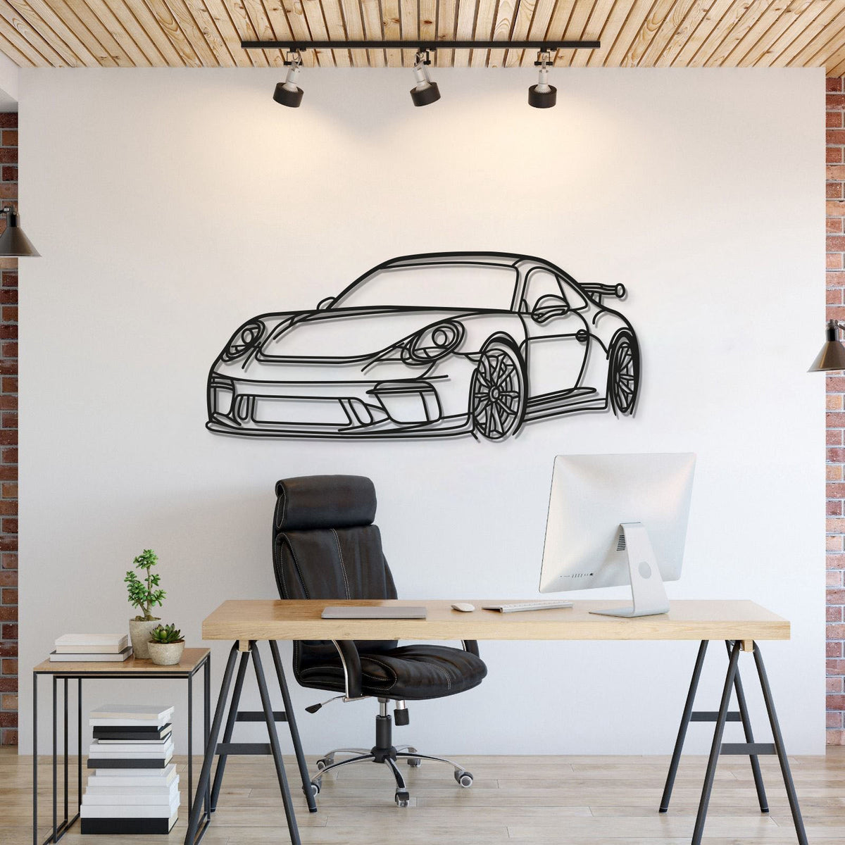 911 GT3 Model 991 Perspective Metal Car Wall Art  - MT0852 Main image