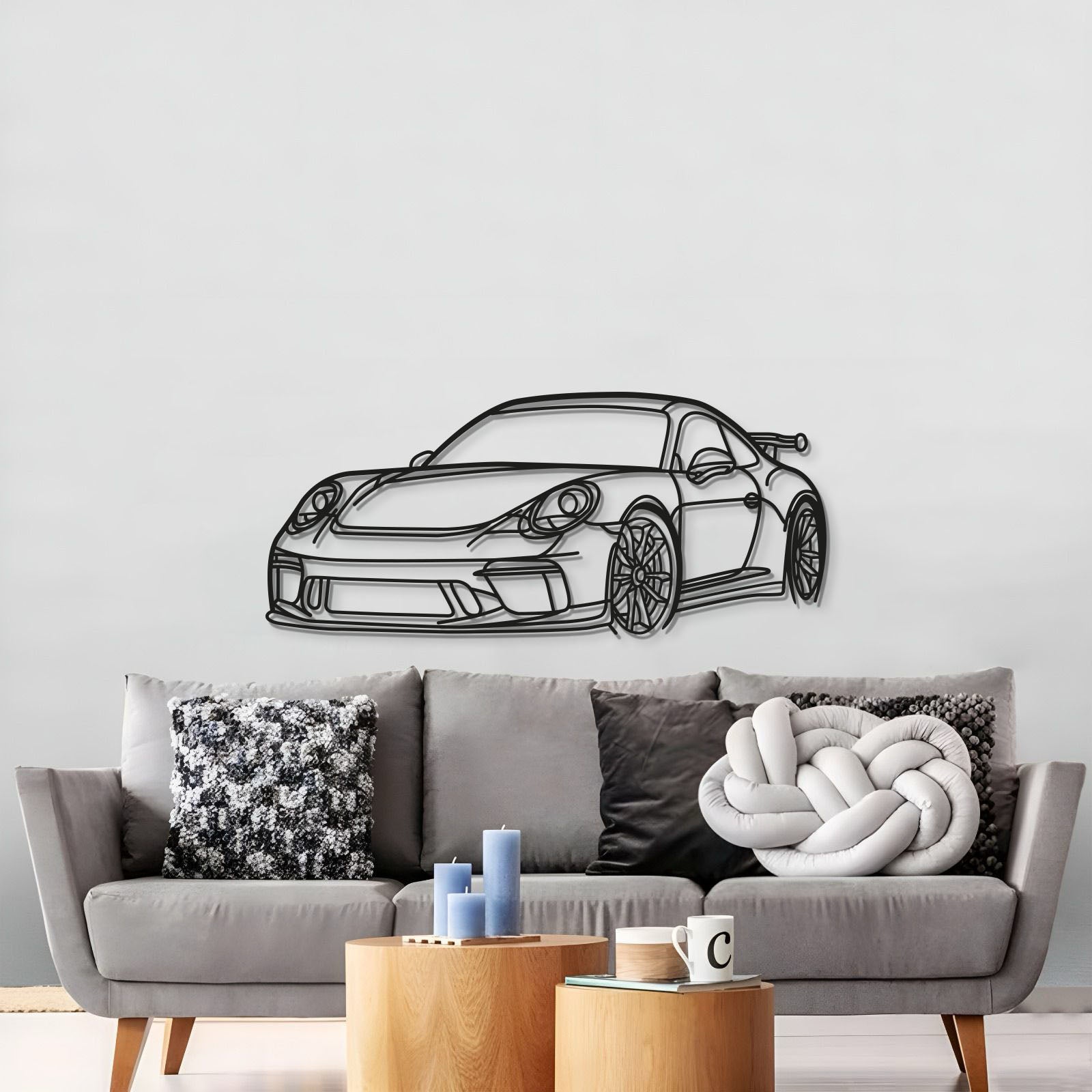 911 GT3 Model 991 Perspective Metal Car Wall Art  - MT0852 Secondary image