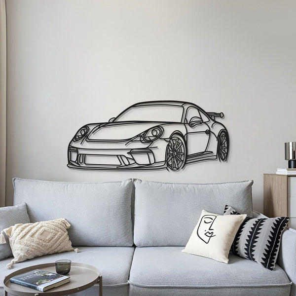 911 GT3 Model 991 Perspective Metal Car Wall Art  - MT0852