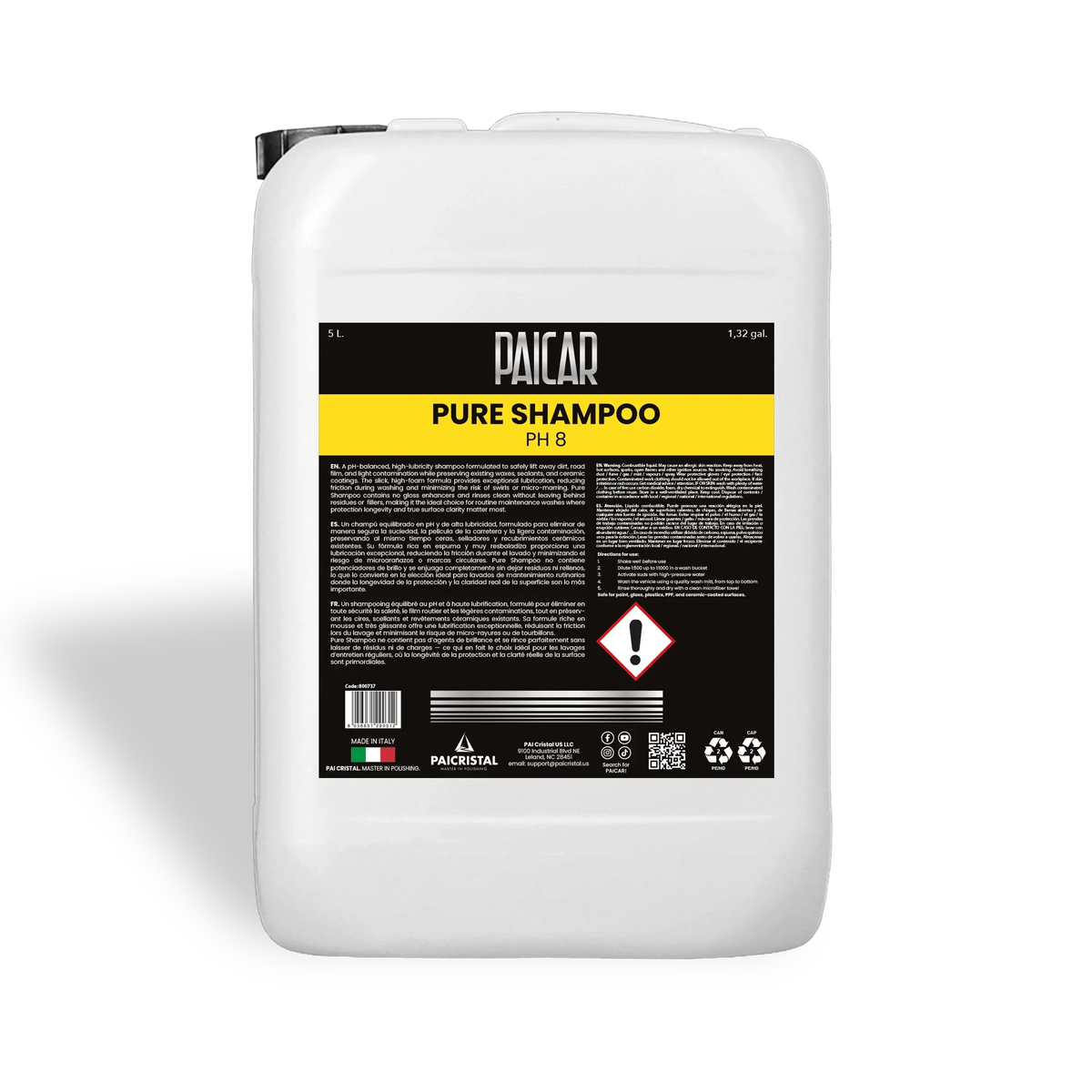 Paicar Pure Shampoo 5L